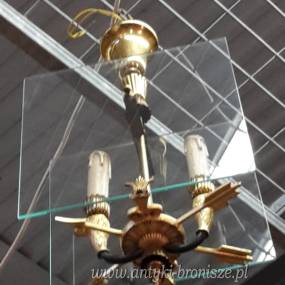 Lampa z dwoma szybkami i armaturą mosiężno-metalową , 2 punkty swietlne - poz. B4