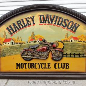 Plakietka Harley Dawidson - MotorClub w formie plaskorzezby motoru - poz. 4335